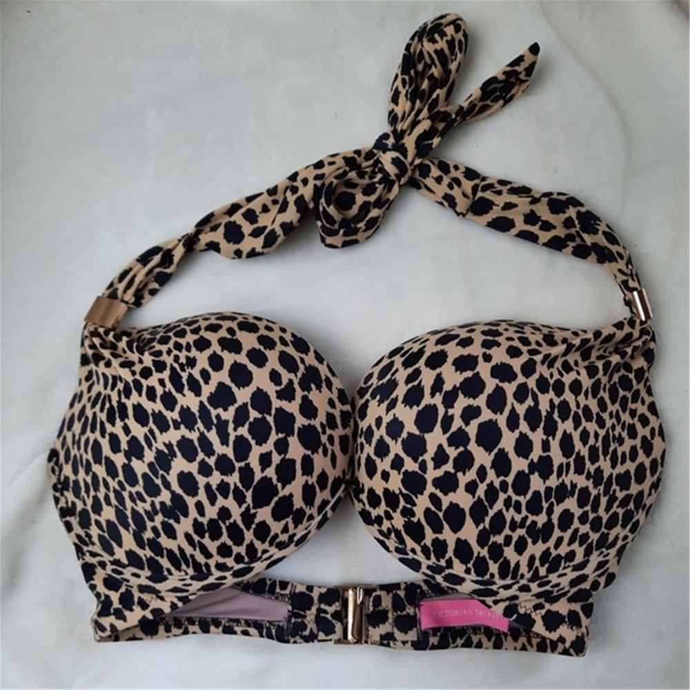 34D Victoria's Secret leopard bikini top